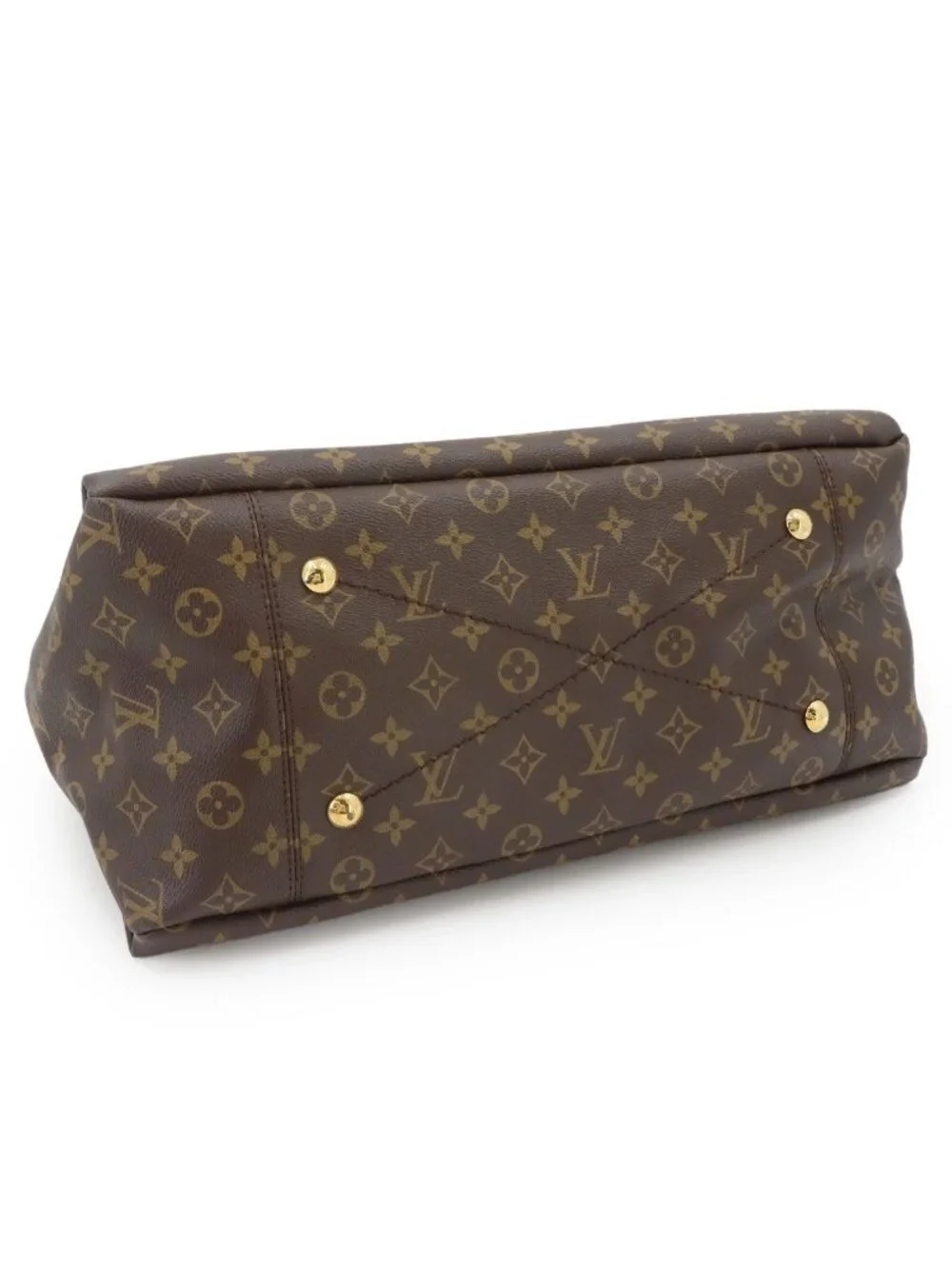 Louis Vuitton Monogram Artsy MM Shoulder Bag Brown Gold